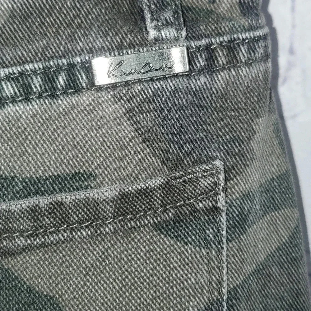 KanCan Green Camouflage Distressed Jeans 5/26 - Picture 7 of 13